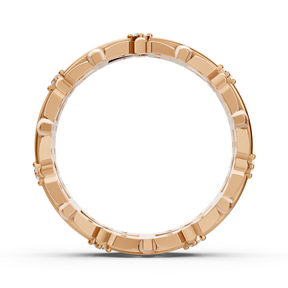 14 Karat Rosegold Diamant Ring - Zeitloser Eleganz für jeden Tag