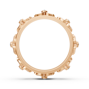 14 Karat Rosegold Diamant Blütenversprechen Ring