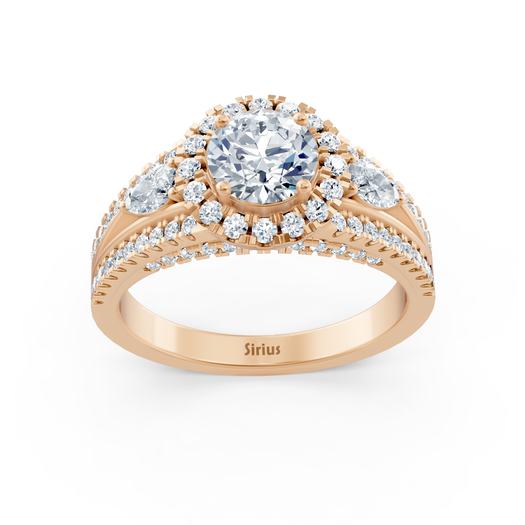 Roségold Diamant & Topas Verlobungsring