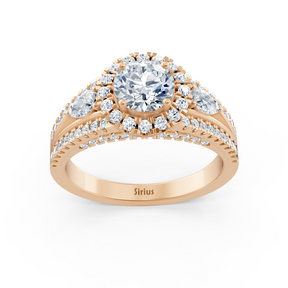 Roségold Diamant & Topas Verlobungsring