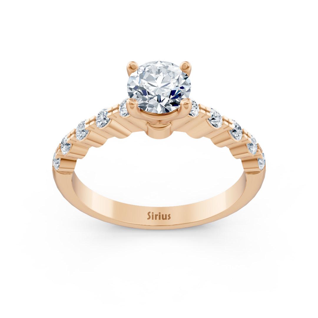 Classic rose gold solitaire diamond ring