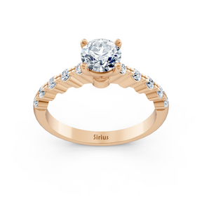 Classic rose gold solitaire diamond ring