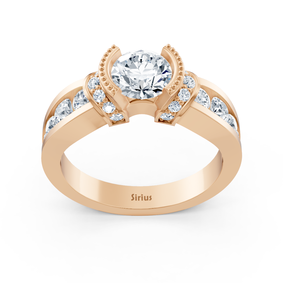 Diamantring Weisstopas Roségold