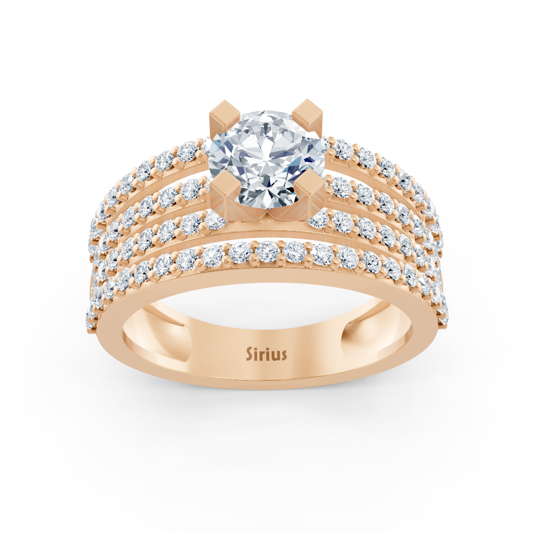 Eternity & Solitär Diamantring Roségold