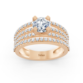 Eternity & Solitär Diamantring Roségold