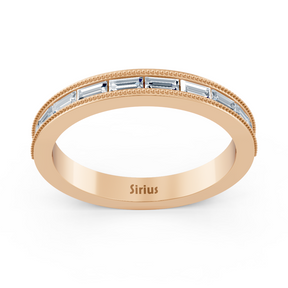 Birgie Roségold Diamantring mit Baguette-Schliff – 0,50 ct
