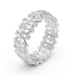 Birgie Weißgold Diamantring – Filigranes Design mit Runddiamanten