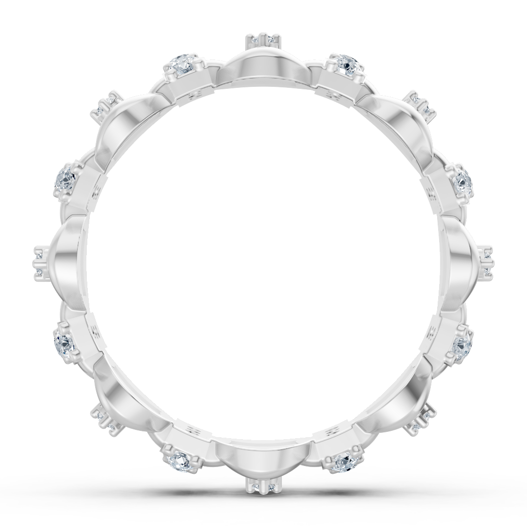 Bague en diamant fascinante avec un mélange de formes - or blanc 14 carats, environ 0,40 carat