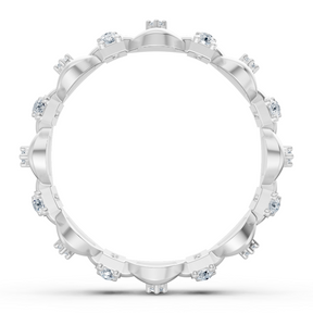 Bague en diamant fascinante avec un mélange de formes - or blanc 14 carats, environ 0,40 carat