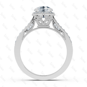 Bague solitaire diamant or blanc