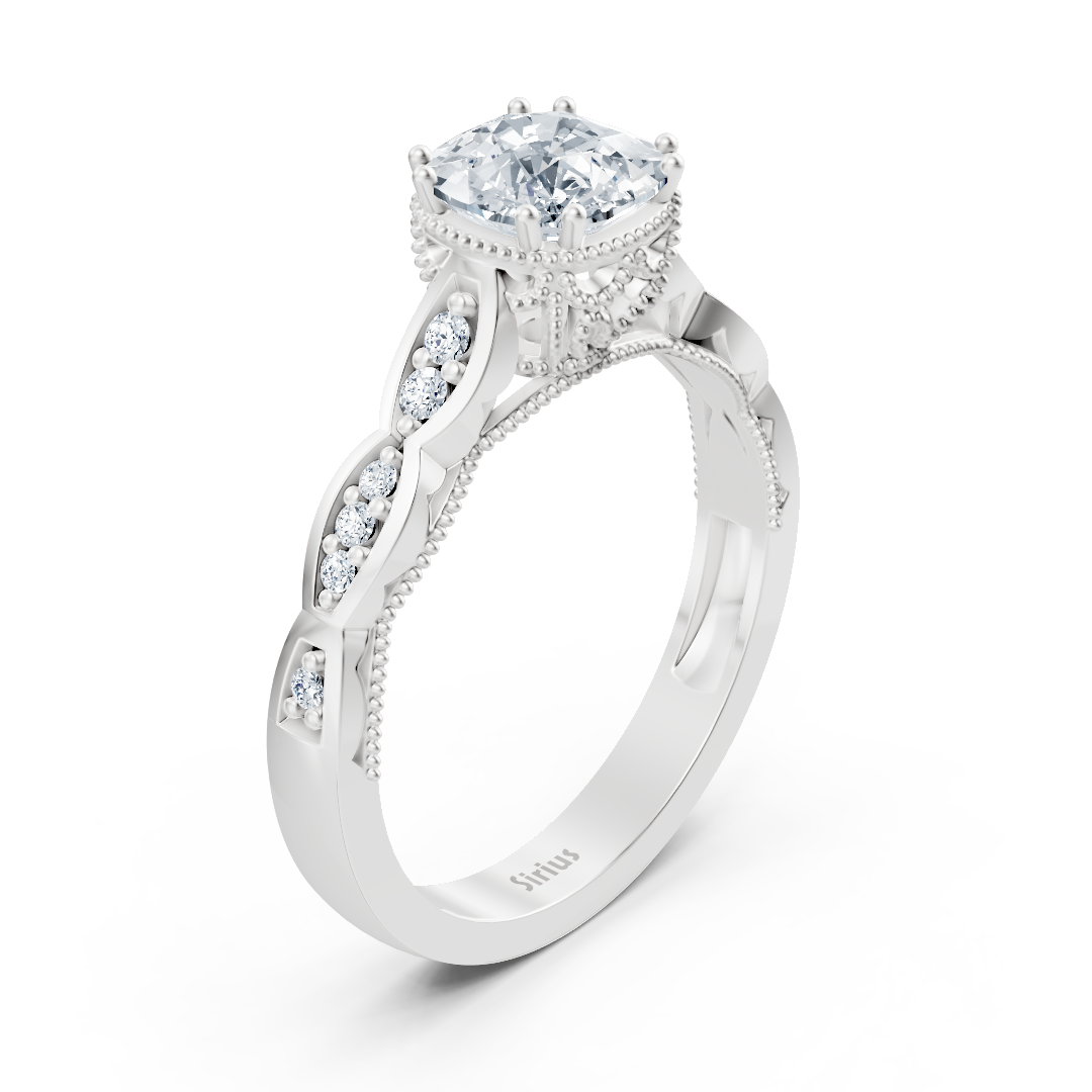 Bague diamant et rubis en or blanc