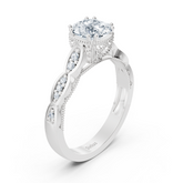 Bague diamant et rubis en or blanc