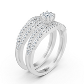 Bague de mariage en or blanc avec diamants