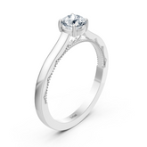 Birgie Sirius white gold solitaire round cut diamond ring