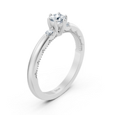 0.25 carat solitaire diamond accent ring in white gold