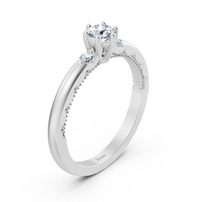 0.25 carat solitaire diamond accent ring in white gold