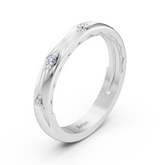 0.09 carat diamond stacking ring in white gold