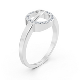 Eleganter Weissgold Diamantring mit Krappenfassung