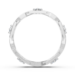 Exklusive Weißgold-Diamantring mit modernem Design