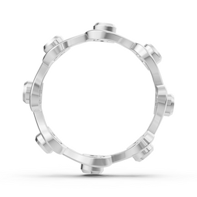 Bague diamant Birgie en or blanc 14 carats – taille ronde avec sertissage clos