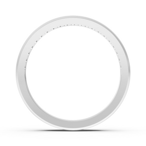 Eleganter Halbmemory-Ring mit Diamanten in Weissgold 14K