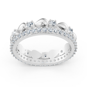 Birgie Diamant-Ewigkeitsring 14K Weißgold – Rundschliff, 2 mm & 1,5 mm
