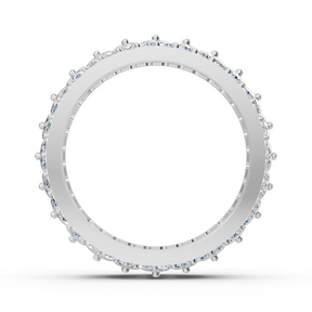 Bague exquise en or blanc 14 carats avec diamants et fleurs