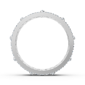 Zarter Blütenkranz Diamantring - 14K Weißgold, ca. 0.49 Karat