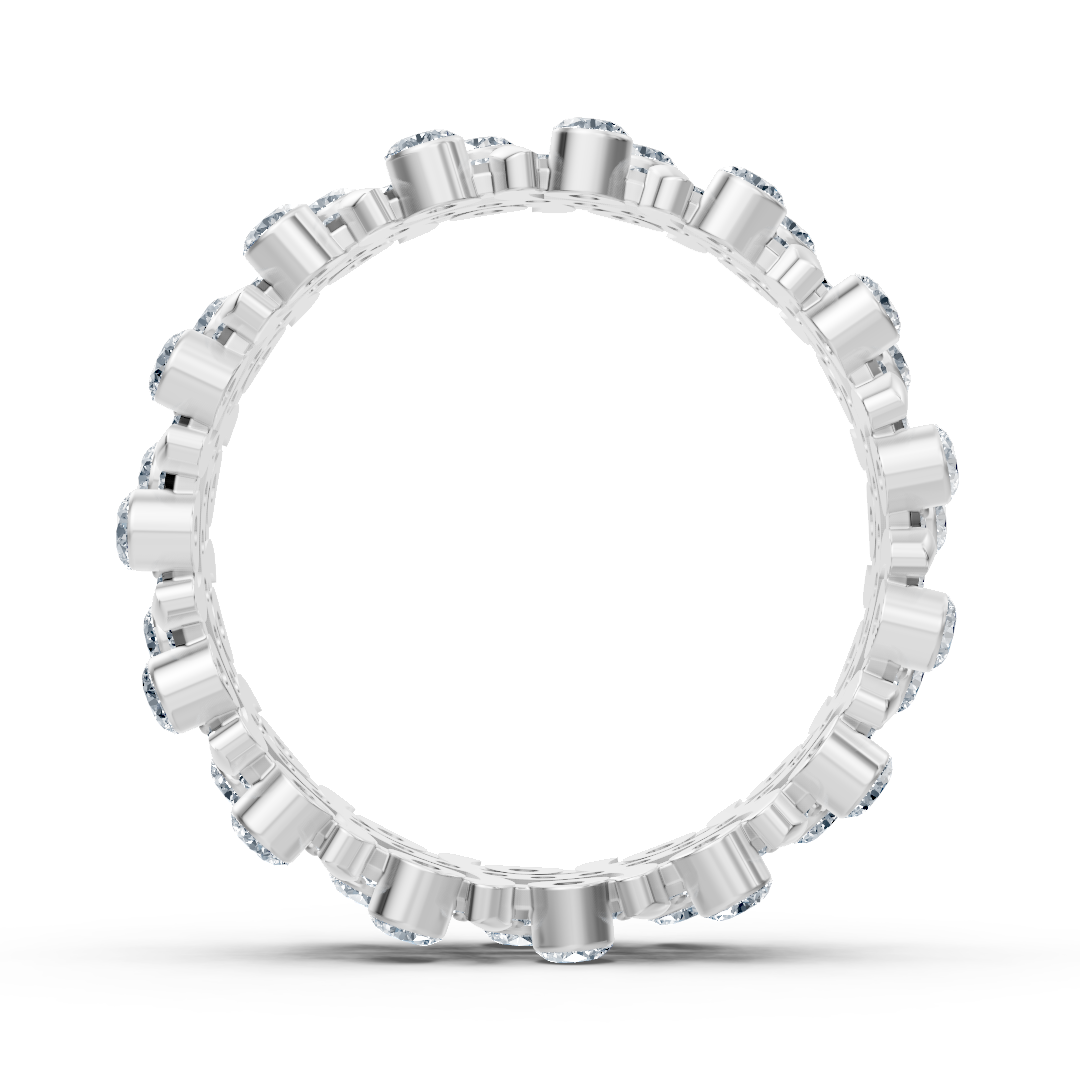 Bague en or blanc 14 carats sertie d'un diamant noble, environ 0,74 carat