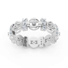 Bague en diamant fascinante avec un mélange de formes - or blanc 14 carats, environ 0,40 carat