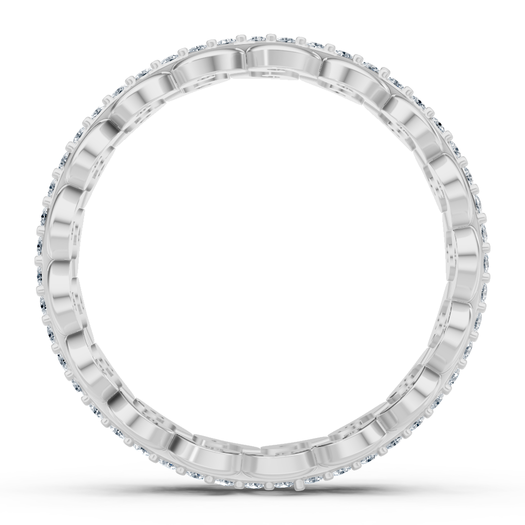 Bague diamant gracieuse à motif escargot - Or blanc 14 carats, environ 0,28 carat