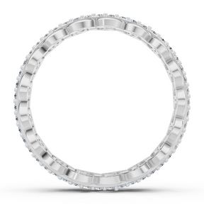 Bague diamant gracieuse à motif escargot - Or blanc 14 carats, environ 0,28 carat