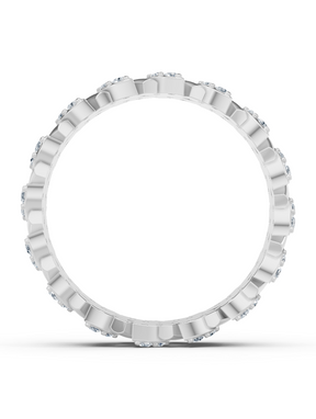 Bague d'éternité Birgie en or blanc 14 carats avec diamants