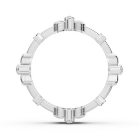 Bague florale Pırlanta en or blanc 14 carats « Couronne de fleurs »