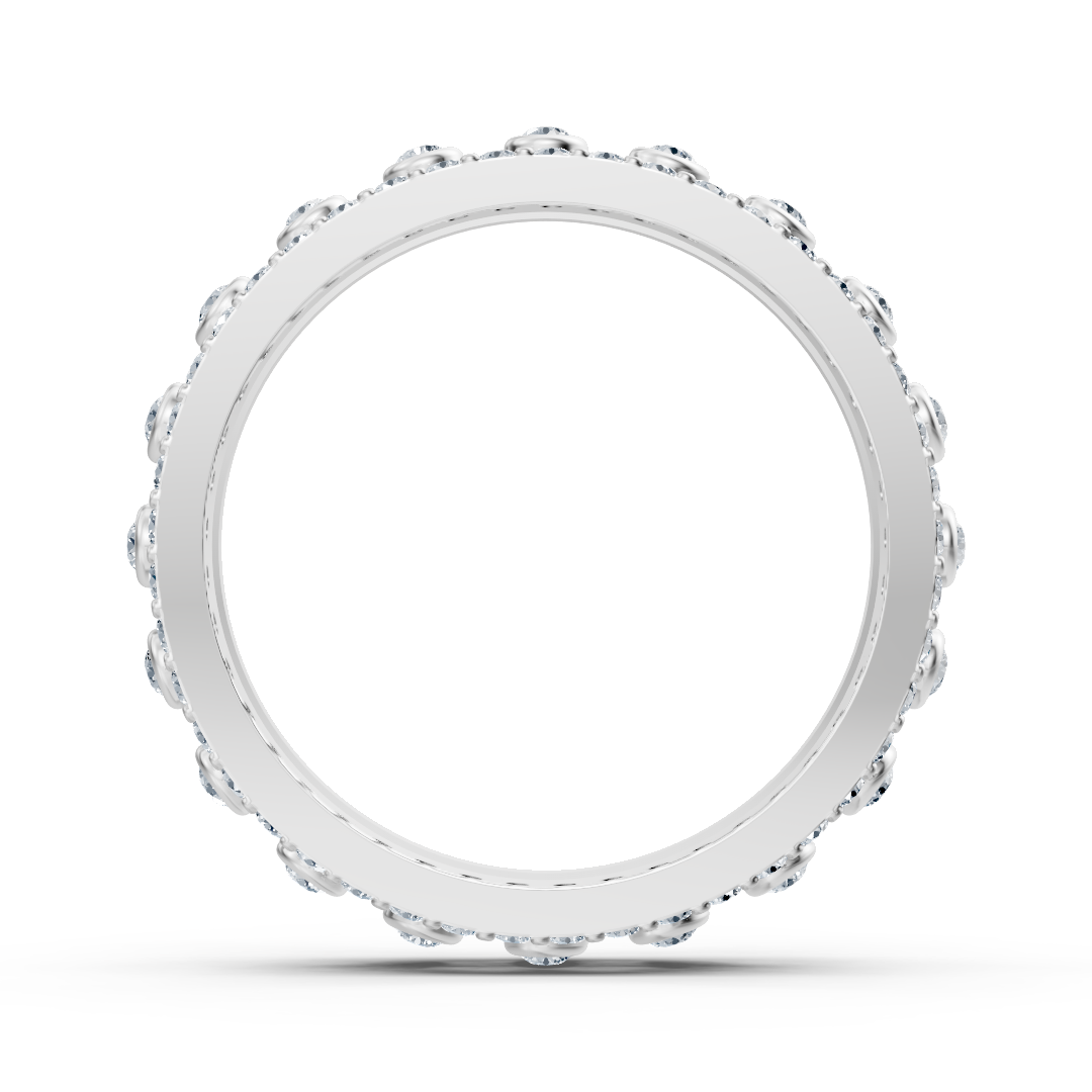 Bague Pırlanta Pavé en or blanc 14 carats « Glamour »