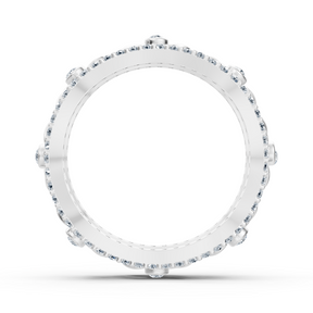 Bague Birgie en or blanc 14 carats avec diamants et cœur en forme de vigne – Élégance romantique