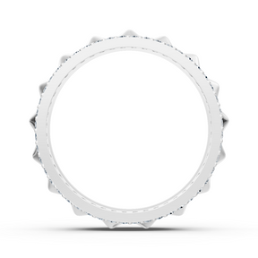 Bague élégante en or blanc avec diamants ronds en forme de griffes