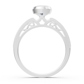 Classic solitaire diamond engagement ring in 14 carat white gold