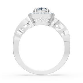 white gold vintage diamond engagement ring