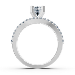 Bague Éternité et Solitaire Diamant Or Blanc
