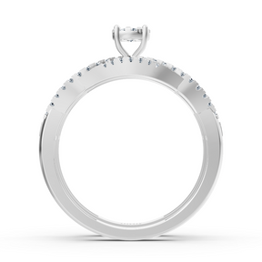 Bague de mariage en or blanc avec diamants