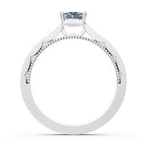 Bague solitaire diamant or blanc