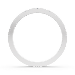 Bague anniversaire en or blanc 14 carats avec diamant taille princesse