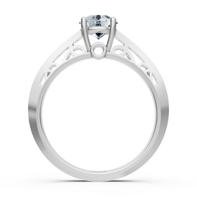 Birgie Weissgold Kanalgefasster Diamantring mit Rundschliff
