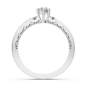 0.25 carat solitaire diamond accent ring in white gold