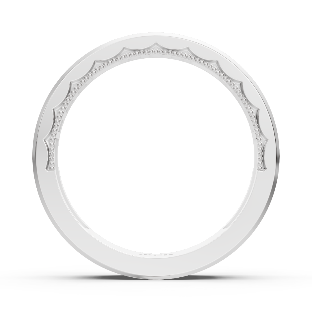 0.27 carat princess cut diamond band ring in white gold