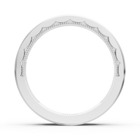 0.27 carat princess cut diamond band ring in white gold