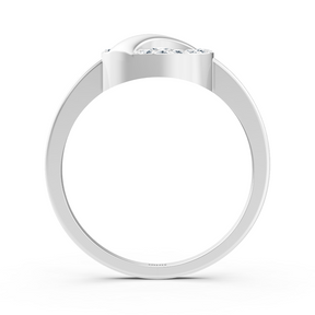 Eleganter Weissgold Diamantring mit Krappenfassung