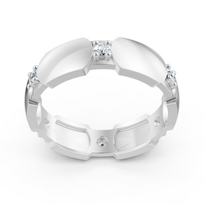 Exklusiver Diamantring aus 14K Weißgold mit Diamanten