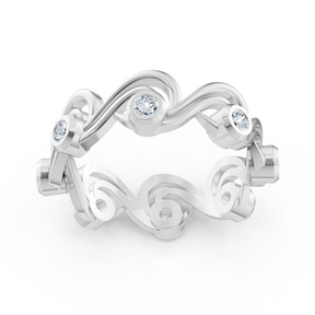 Bague diamant Birgie en or blanc 14 carats – taille ronde avec sertissage clos